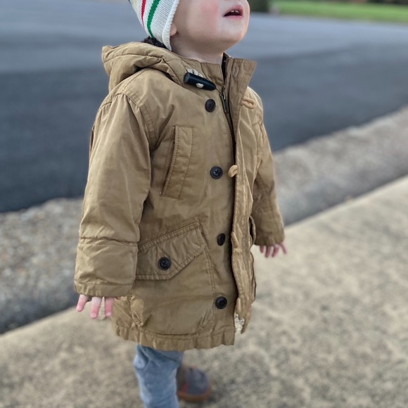 Gap Tan Hooded Utility Coat (Very Warm!) 18-24m - Picture 2 of 15